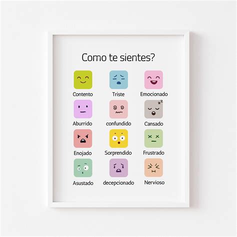 Como Te Sientes Spanish School Spanish Emotions Poster Bilingual School ...