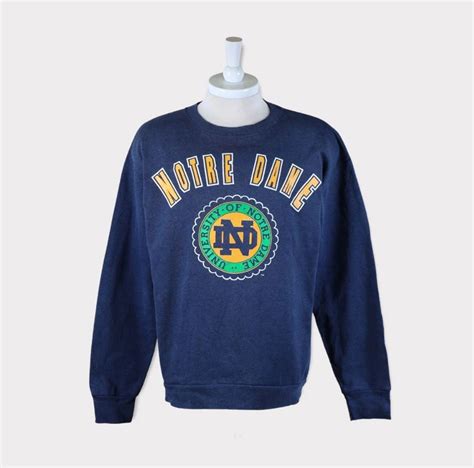 Vintage 90s Notre Dame Fighting Irish Sweatshirt, University of Notre ...