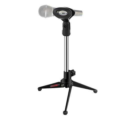 Super Stable Adjustable Tripod Desk Mic Stand - Heavy-Duty Metal & ABS ...