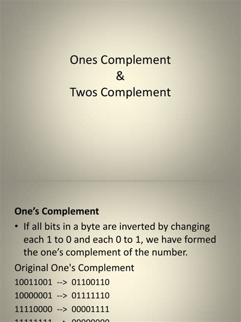 Image result for Oones Complement