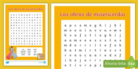 Sopa de Letras: Las obras de misericordia (teacher made)