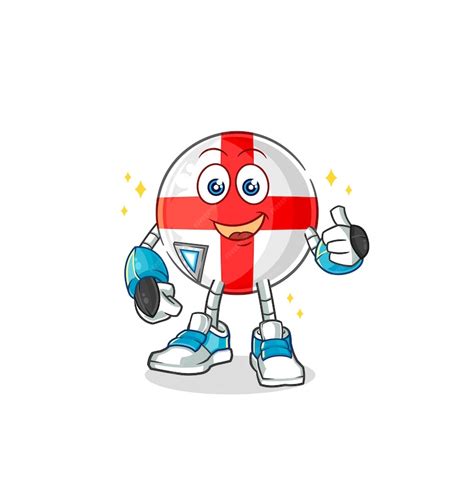 Vecteur de mascotte de dessin animé de personnage de robot pays-bas ...