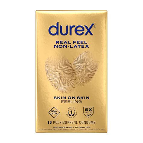 Buy Durex Real Feel Polyisoprene Non Latex Lubricated Condoms - 10's ...