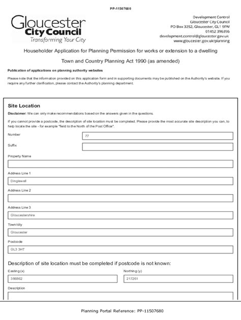 Fillable Online Planning Portal Reference: PP-11507680 Fax Email Print ...