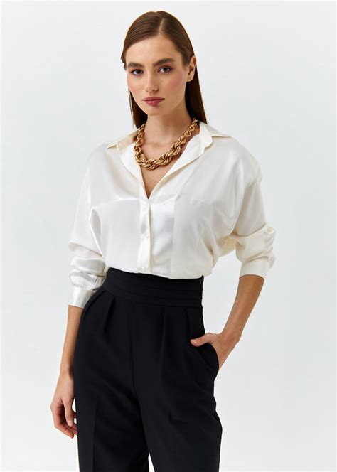 Porcelain White Silk Shirt – Kochila Couture