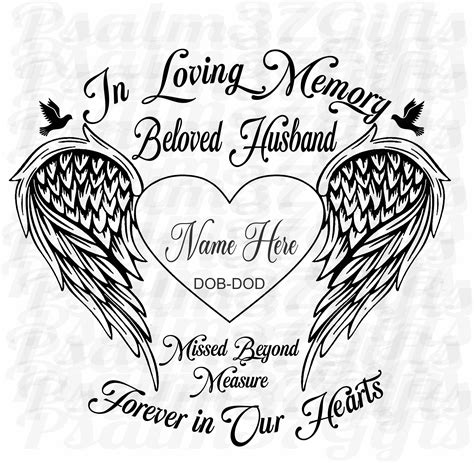 Beloved Husband in Loving Memory of Missed Beyond Measure Forever in ...