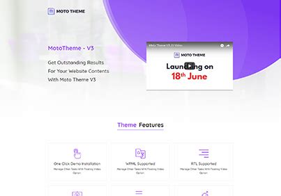 MOTO THEME 3.0 - Sales Page