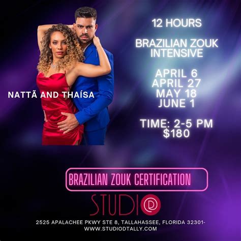 Brazilian Zouk Certification Program, Studio D, Tallahassee, 6 April ...