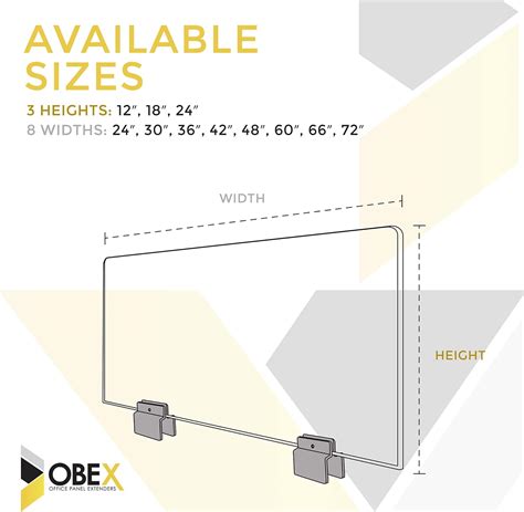 Buy Obex Acoustical Cubicle Privacy Screen Extender Desk Panel & Office ...