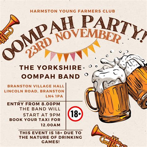 Harmston YFC presents Oompah Party!, Branston Village Hall, Lincoln, 23 ...