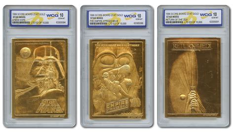 STAR WARS 1996 Genuine 23KT Gold Cards Graded Gem-Mint 10 * ORIGINAL ...