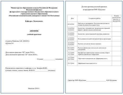 как сделать отчет по практике образец учебная практика