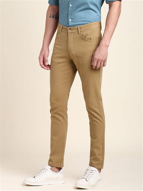 Men's Khaki Solid Chino – DENNIS LINGO
