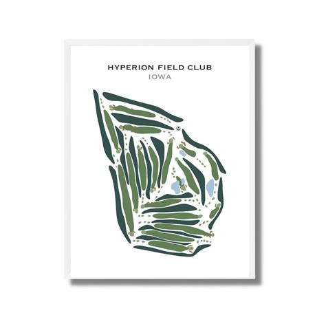 Hyperion Field Club, Iowa | Golf Course Map, Golf Map, Golfer Gift for ...