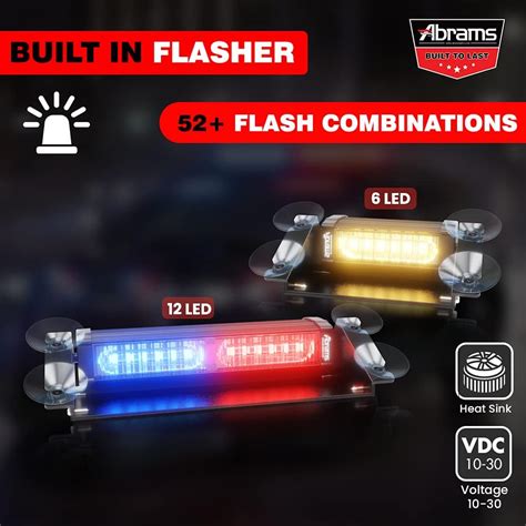 Buy Abrams Focus 2X Series (Amber/Amber) 36W - 12 LED Tow Truck ...