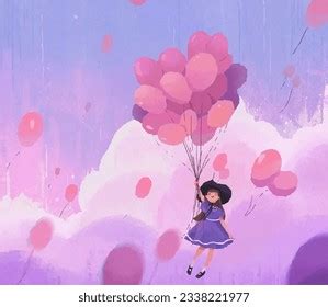 Anime Flying with Balloons 的图像结果
