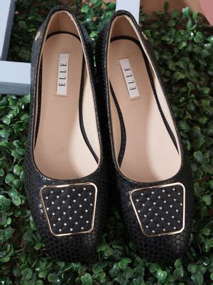 Buy ELLE Black Women Slip On Ballerinas Online
