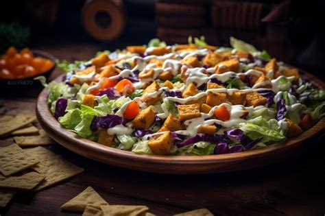 Crunchy shawarma salad toppers | Premium AI-generated image