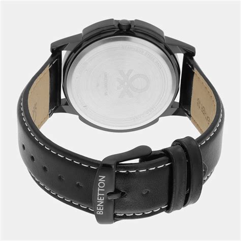 UCB Iconic Men Black Leather Watch UWUCG0803 – Just In Time