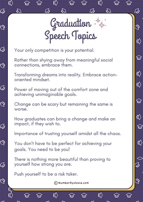 100 Inspiring Graduation Speech Topics - Number Dyslexia