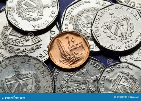 Monedas De Cuba Peso Convertible Cubano Imagen de archivo - Imagen de ...