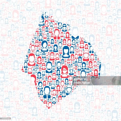 Edgecombe County North Carolina Map With Blue And Red People High-Res ...