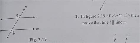 plz tell fast 1. if angle a corresponding angle b then prove that line ...
