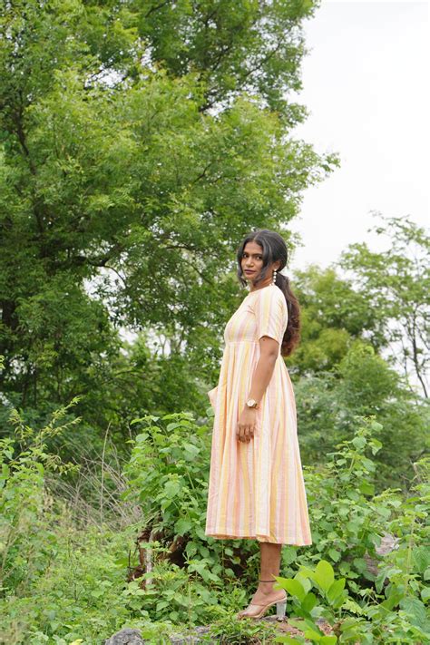 Dreamy Stripes Frock – Navya Dachepally