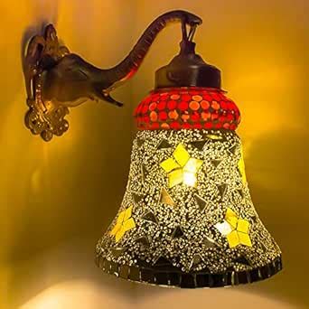 DEVBEADS White with Yellow Flower Glass Bell Elephant Trunk Wall ...