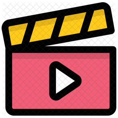 Video clip Icon - Download in Colored Outline Style