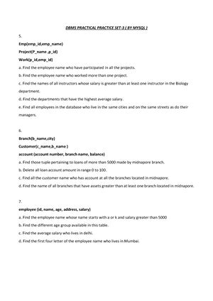 Database Practicals 的图像结果
