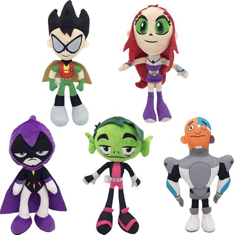 Buy ZHENHAO 5PCS Teen Titans Go! Robin, Anime Plushies RavenBeast ...
