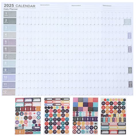 Lurrose 2025 Wall Calendar Planner Poster Calendar 2025 Year Planner ...