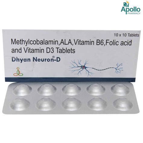 DHYAN NEURON D TABLET 10'S Price, Uses, Side Effects, Composition ...
