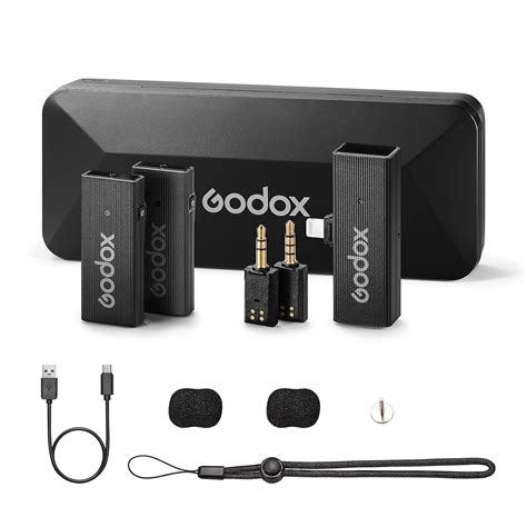 GODOX MoveLink Mini Wireless Microphone, 100m Range, 2.4GHz Noise ...