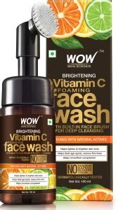 WOW SKIN SCIENCE Brightening Vitamin C Foaming with Built-In Face Brush ...