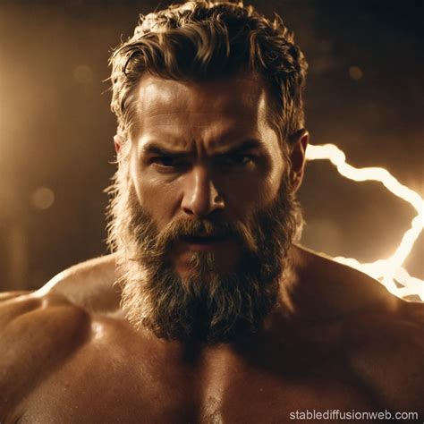 Zeus Throwing Lightning Bolts | Stable Diffusion Online