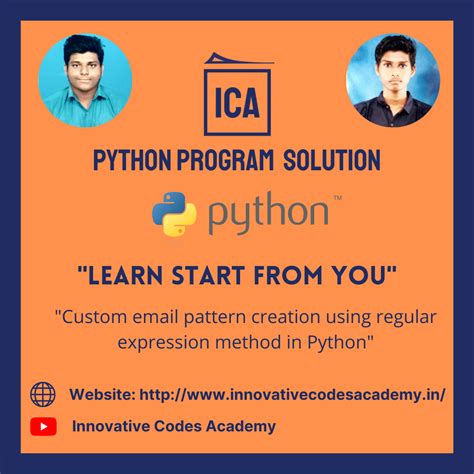 Custom email pattern creation using regular expression method in Python ...