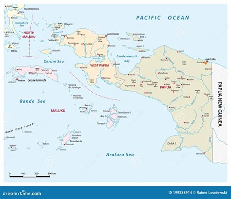 Vector Map of the Indonesian Provinces of Papua and West Papua Stock Vector - Illustration of ...