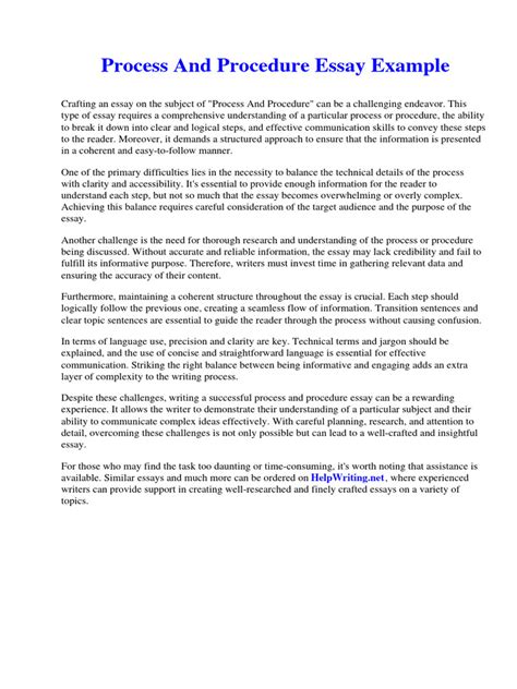 Image result for Example of a Procew Paragraph