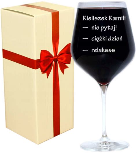 MEGA DUŻY Kieliszek do wina Krosno XXL 860 ml GRAWER gratis, na prezent (5906924737396) • Cena ...