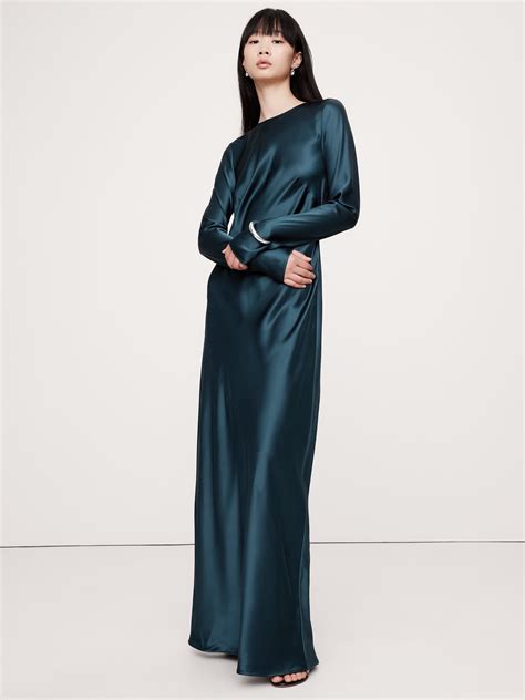 Abigail Silk Maxi Dress | Banana Republic