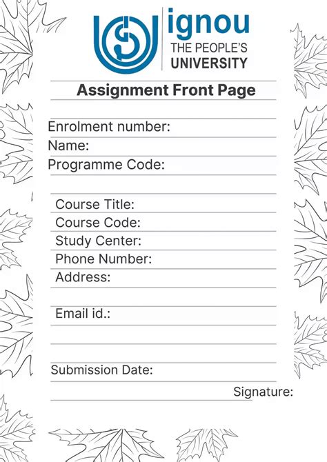 Image result for Ignou Assignment Sample