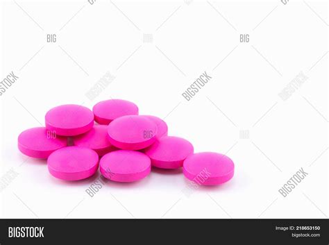 Pink Round Pills On Image & Photo (Free Trial) | Bigstock