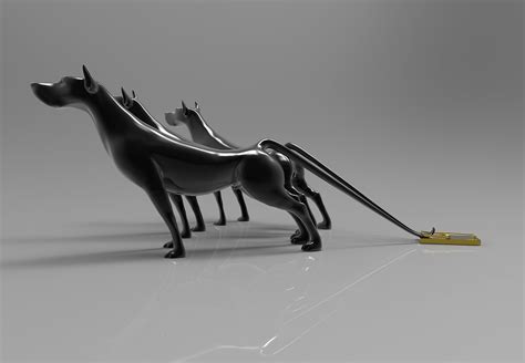 《金·束缚》不锈钢狗雕塑作品 – 博仟雕塑公司BBS