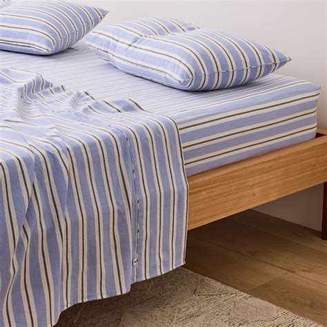 Leo Washed Cotton - Cooper Stripe Bed Sheets | Sheet Society