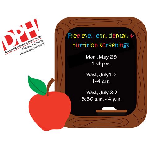 Chatham Co. Health Dept. to Hold Free Vision, Hearing, Dental ...