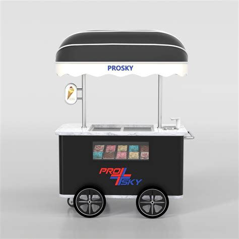 Street Mobile Popsicle Ice Cream Cart Freezer Ice Cream Vending Cart ...