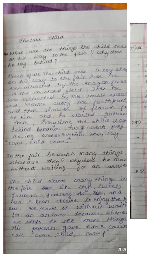 Class 9 English book lesson 1 the lost child question answer - Brainly.in