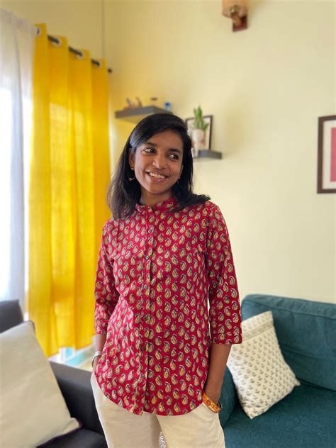 Buy Women's Ajrakh Shirt | Women's Nehru Collar Shirt | Tamarind Chutney